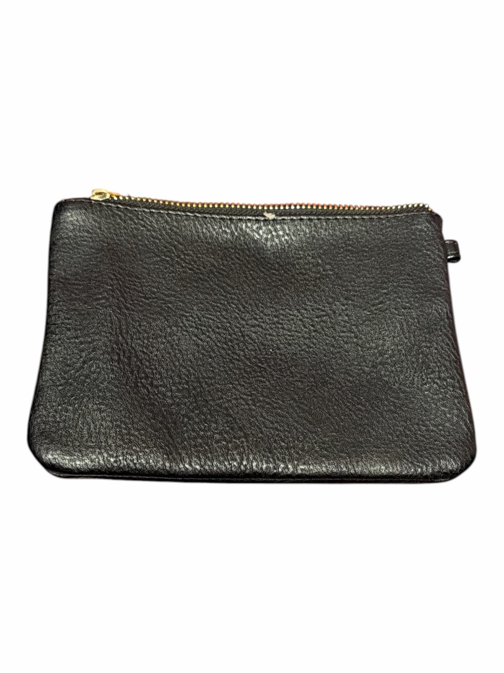 Steve Madden Black Pebble Faux Leather Zipper Pouch Makeup Bag - Picture 2 of 3
